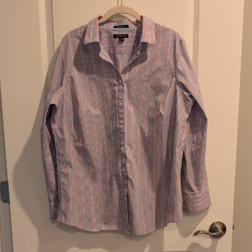 Lands' End No Iron Supima Cotton Blouse
